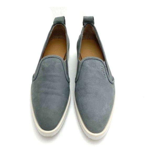EVERLANE The Nubuck Leather Street Shoes Pointed Toe Loafer Gray Size 9.5 - Picture 2 of 11